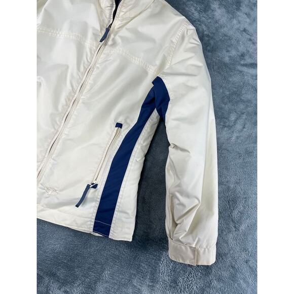 Tusk Vintage Snowboard Jacket Women's Size 10 White Blue Zip  Y2K Ski #944-80J - Picture 10 of 16